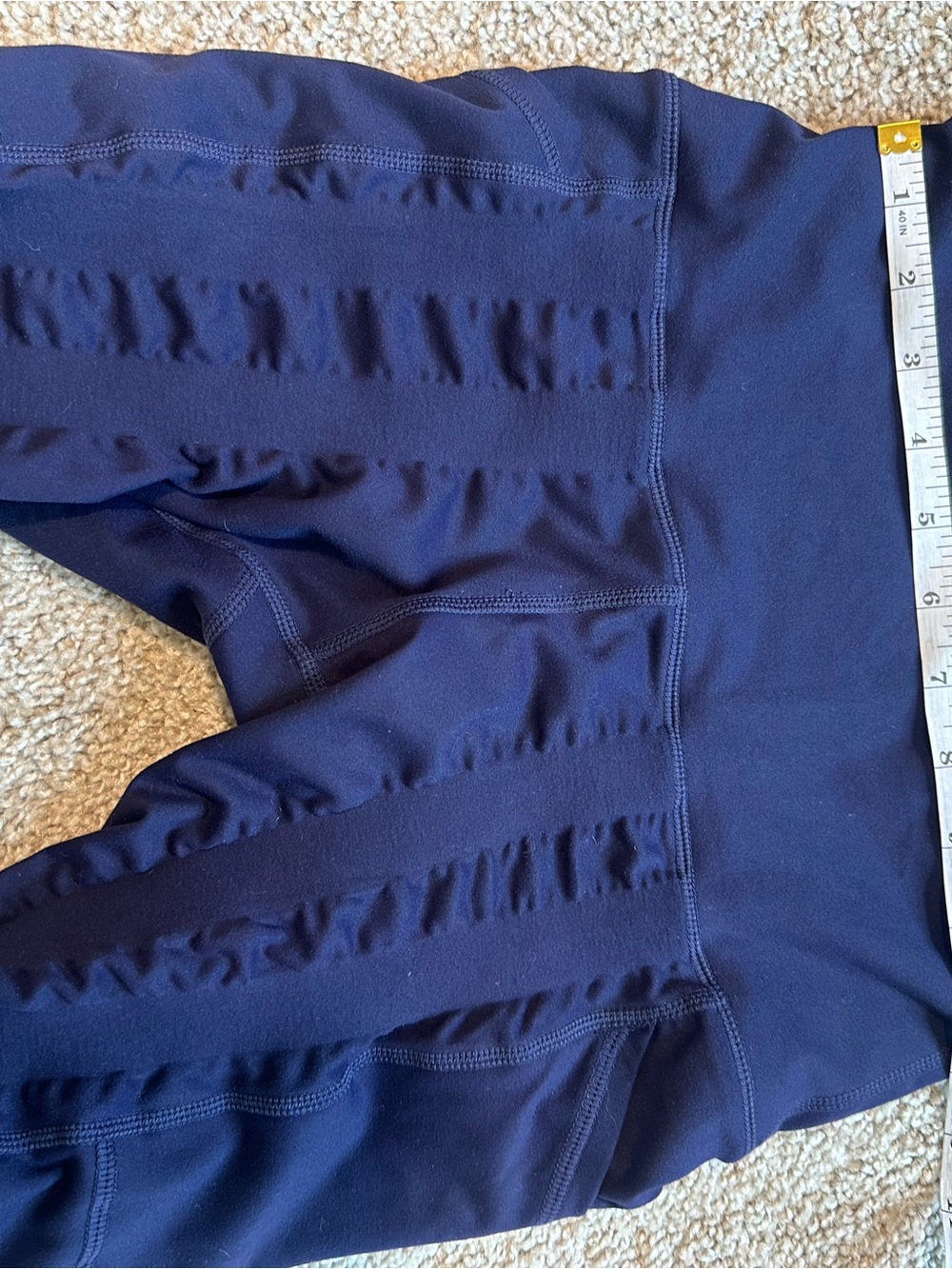 Sweetflex Navy Hi Rise Booty Band Pocket Leggings Size 6 Yoga Athletic - Picture 5 of 7